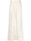 Forte Forte Bestickte Palazzohose In Neutrals