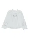 Forte Forte Embroidered Scalloped Blouse In Blue