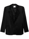 Forte Forte Embroidered Single-breasted Blazer In Black