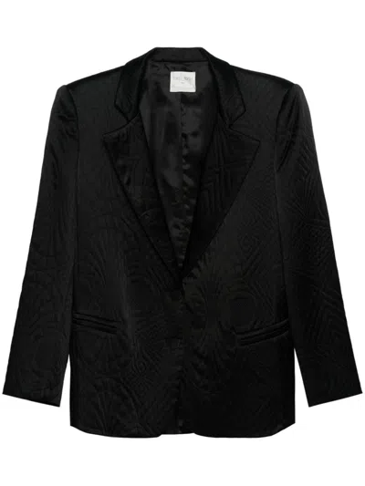 Forte Forte Embroidered Single-breasted Blazer In Black