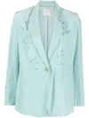 Forte Forte Rhinestone-embellished Lightweight Blazer In Clear Blue