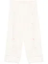 Forte Forte Forte_forte Oniric Blossom Embroidery Linen Drawstring Pants In Neutrals