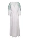 Forte Forte Embroidered Voile White Midi Dress In White