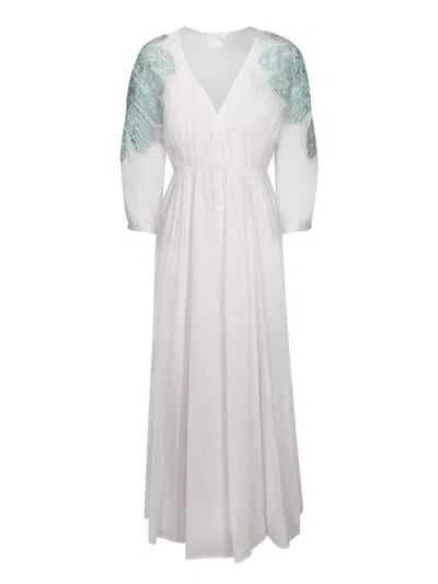 Forte Forte Embroidered Voile White Midi Dress