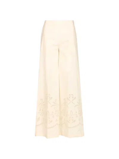 Forte Forte Embroidery Cropped Trousers In Multi