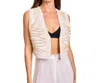 FORTE FORTE EMOTIONS EMBROIDERY JACQUARD VEST IN PURE