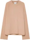 Forte Forte English Rib Roundneck Sweater In Warm Brown In Neutral