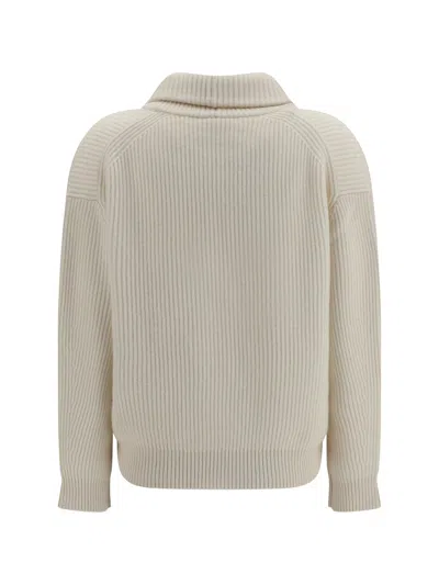Forte Forte English Rib Wool-cashmere Cardigan In White