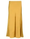 Forte Forte Flared Crepe Midi Skirt In Yellow