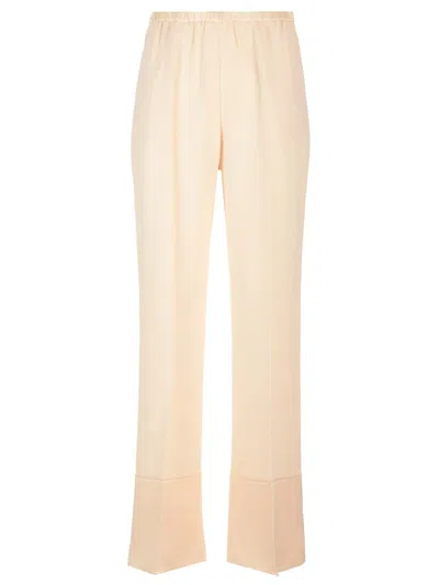 Forte Forte Envers Satin Flared Pants In White