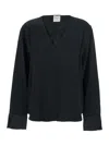 Forte Forte Black V-neck Sweater In Black