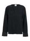 Forte Forte Black V-neck Sweater In Black