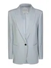 Forte Forte Envers Satin Regular Jacket In Blue