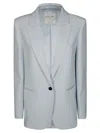 Forte Forte Envers Satin Regular Jacket In Blue