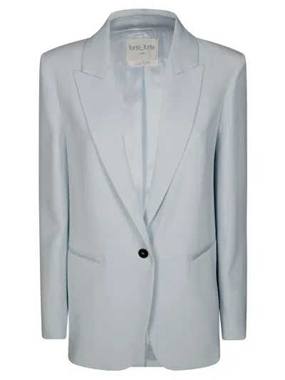 Forte Forte Envers Satin Regular Jacket In Blue