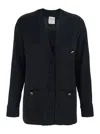 Forte Forte Envers Satin Saharienne Jacket In Black
