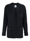 Forte Forte Envers Satin Saharienne Jacket In Black