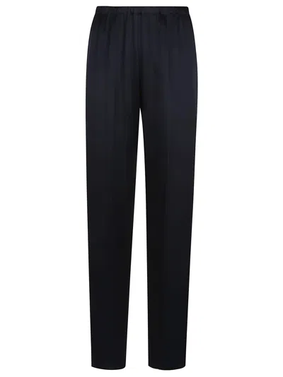 Forte Forte Envers Satin Straight Pants In Black