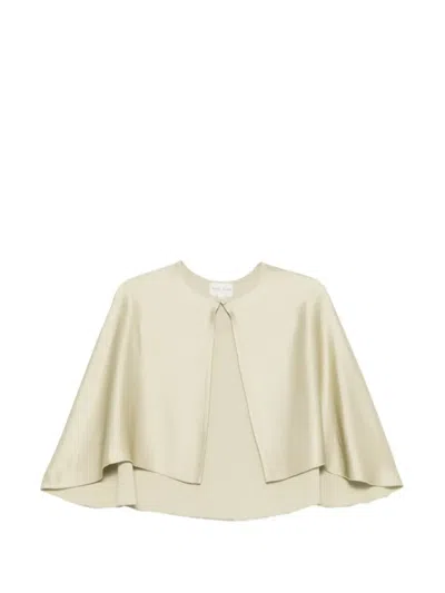 Forte Forte Envers Satin-finish Cape In White