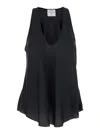 Forte Forte 'essential' Black Sleeveless Top With Plunging Neckline