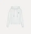 Forte Forte Essential Diagonal Cotton Hoodie Sw In White