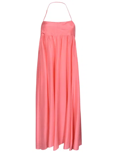 Forte Forte Exposed Back Sleeveless Long Dress In Pink
