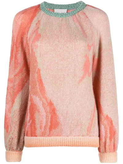 Forte Forte Faded-knit Jumper In Rosa