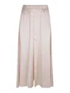 Forte Forte Silk Satin Midi Skirt With Elastic Waistband In Pink