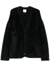 Forte Forte Faux-fur Cardi-coat In 黑色