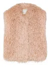 Forte Forte Faux-fur Gilet In Pink