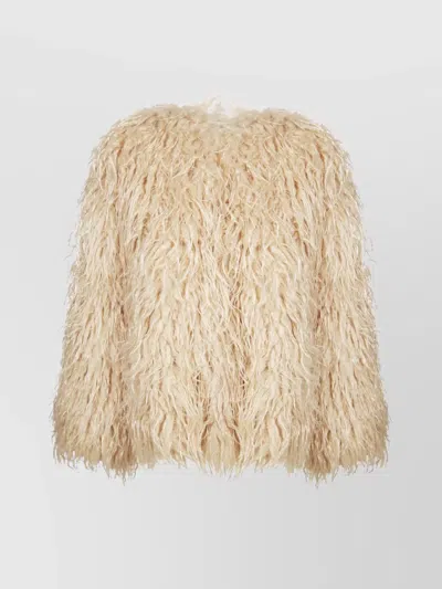 Forte Forte Faux Fur Mongolia Eco Jacket In Nude