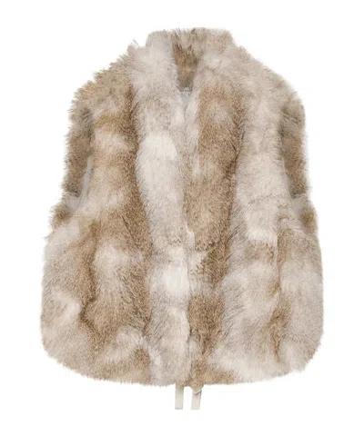 Forte Forte Faux Fur Vest In Nude