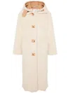Forte Forte Faux-shearling Single-breasted Coat In Neutrals