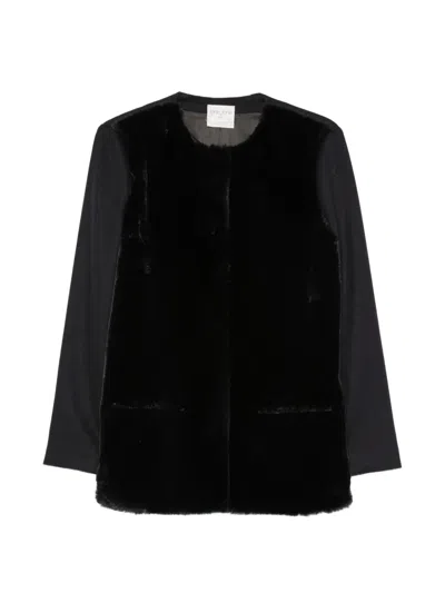 Forte Forte Faux-fur Panelled Jacket In Black