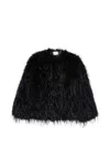 Forte Forte Feather-effect Blouson Jacket In Navy