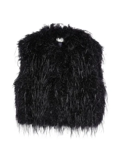 Forte Forte Ärmellose Jacke Mit Federn In Black