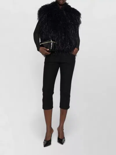 Forte Forte Feather-effect Sleeveless Vest In Black