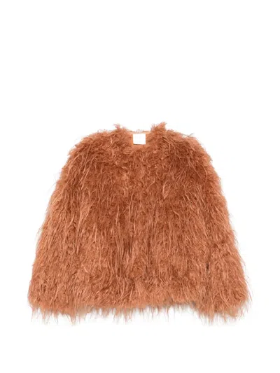 Forte Forte Faux Fur Single-breasted Jacket In Multi