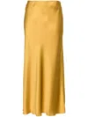 Forte Forte Flared Crepe Midi Skirt In Yellow