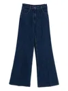 Forte Forte Wide-leg Denim Trousers Featuring Pockets In Blue
