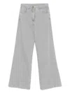 Forte Forte Wide-leg Denim Trousers Five Pockets In Gray
