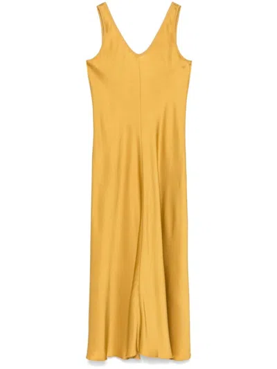Forte Forte Flared Satin Maxi Dress In Multicolor