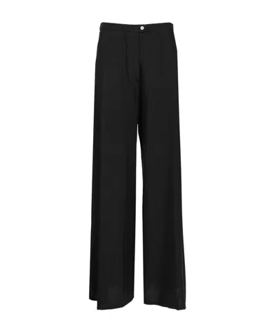 Forte Forte Elastic Waist Casual Pants In Black