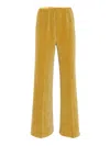 FORTE FORTE FLARED VELVET KNITTED TROUSERS