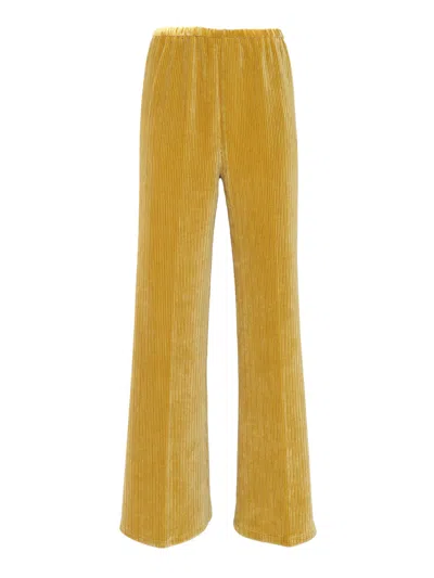 FORTE FORTE FLARED VELVET KNITTED TROUSERS