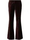Forte Forte Velvet Straight-leg Trousers In Brown