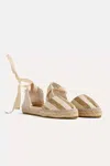 FORTE FORTE FLAT ESPADRILLAS IN GOLD STRIPE