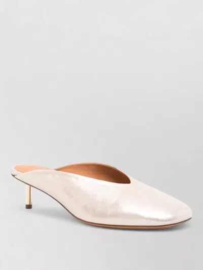 Forte Forte Flat Sandals Pointed Toe Metallic Finish In Gold