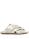 Forte Forte Flat Sandals In Silver