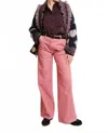 Forte Forte Flocked Cotton Pants In Labbra In Pink